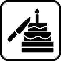 Cake Cutting Icon Design vector
