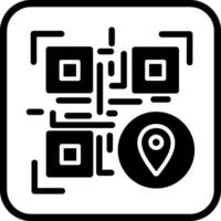 QR Code GPS Icon Design vector