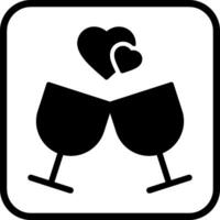 Wine Glass with Cheers Icon Design vector