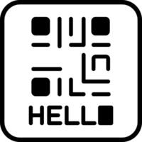 QR Code Text Icon Design vector
