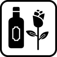 Wine and Roses Icon Design vector