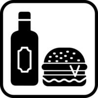 Wine and Food Pairing Icon Design vector