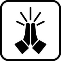 Folded Hands Icon Design vector