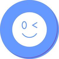 Winking Face Icon Design vector