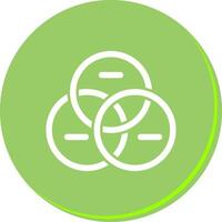 Venn Diagram Icon Design vector