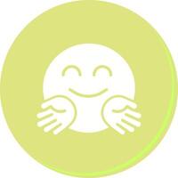 Hugging Face Icon Design vector
