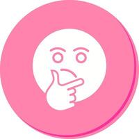 Thinking Face Icon Design vector