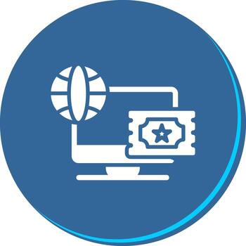 Ticket System Icon Design vector