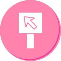 Diagonal Up Left Arrow Icon Design vector
