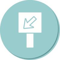 Diagonal Down Left Arrow Icon Design vector