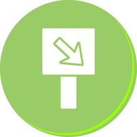 Diagonal Down Right Arrow Icon Design vector