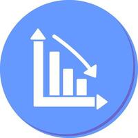 Chart Down Icon Design vector