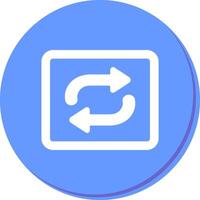 Repeat Button Icon Design vector