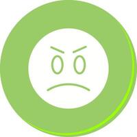 Angry Face Icon Design vector
