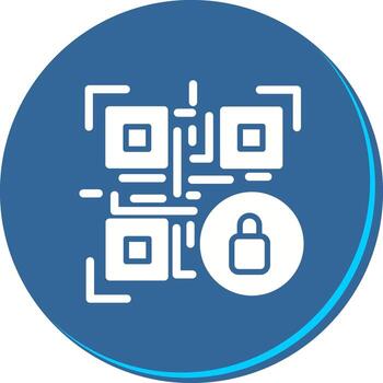 QR Code Encryption Icon Design vector