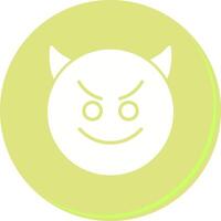 Smiling Face with Horns Icon Design vector