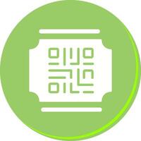 QR Code Ticket Icon Design vector