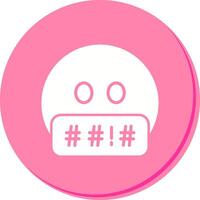 Face with Symbols on Mouth Icon Design vector