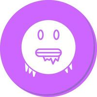 Cold Face Icon Design vector
