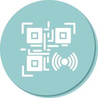 QR Code Wi-Fi Icon Design vector
