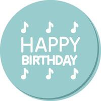 Happy Birthday Song Icon Design vector