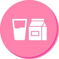 Glass of Milk Icon Design vector
