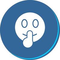 Shushing Face Icon Design vector