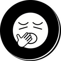 Yawning Face Icon Design vector