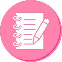 Journalist Notebook Icon Design vector