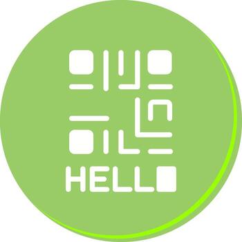 qr código texto icono diseño vector