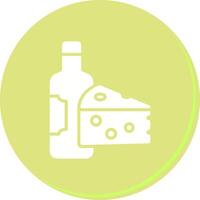 Wine and Cheese Icon Design vector