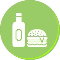 Wine and Food Pairing Icon Design vector