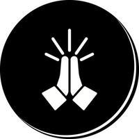 Folded Hands Icon Design vector