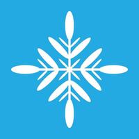 White Snowflake In Blue Background. Snowflake Icon. Winter Snowflake. Winter Season. vector