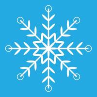 White Snowflake Illustration. Snowflake Icon Collection. Winter Snowflake. vector