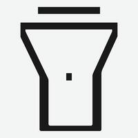 Torch Light Line Icon. Torch Light Icon. Torch Icon. Bulb Icon. Smartphone Torch Icon. vector