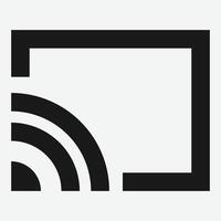 Screen Cast Icon. Wireless Technology Icon. Cast Device. Screencast Icon in White Background. vector