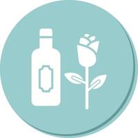 Wine and Roses Icon Design vector