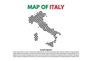 Spiral Map of Italy Europe country flat design Illustration. Suitable for Content Element or background modern vector