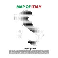 Italy Europe country Map Island Dotted Style Flat Design Editable . Suitable for Content Element or background modern vector