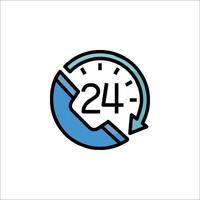 A logo for 24 hours a day vector
