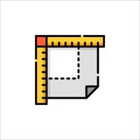 A ruler icon on a white background vector