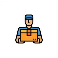 Delivery man icon illustration vector