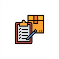 A checklist and a clipboard icon vector