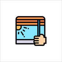 A hand holding a book with a sun in the background vector