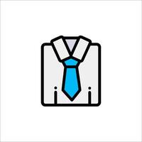 A shirt and tie icon on a white background vector