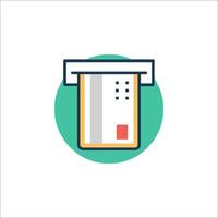 A bank account icon with a checkbook and a check vector