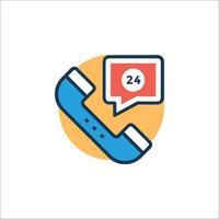 Call icon with speech bubble and phone vector
