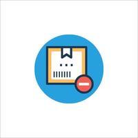 A checkbox icon with a red circle vector