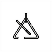 A triangle with a pencil and a pencil sharpener vector